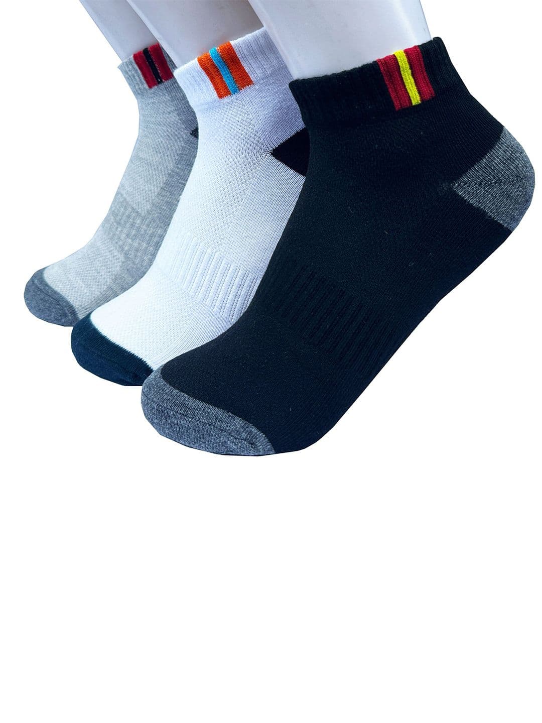 Alexvyan Men Pack of 3 Patterned Ankle-Length Summer Soft Socks - view 1
