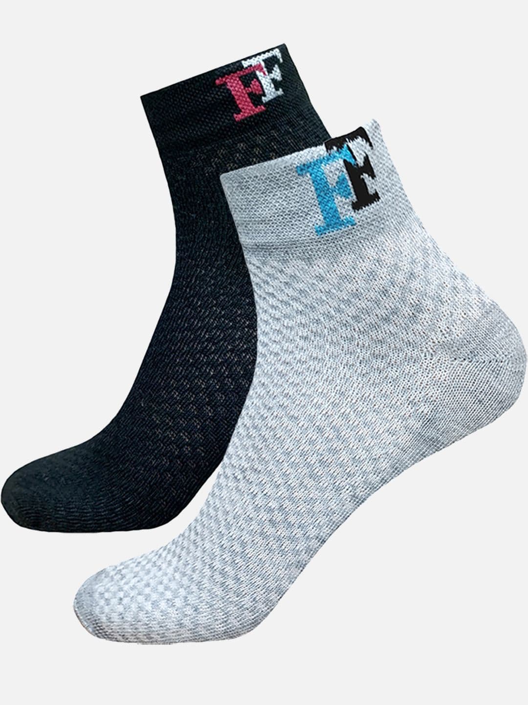 FIMS Men Striped Ankle-Length Socks Pack Of 2 - view 1