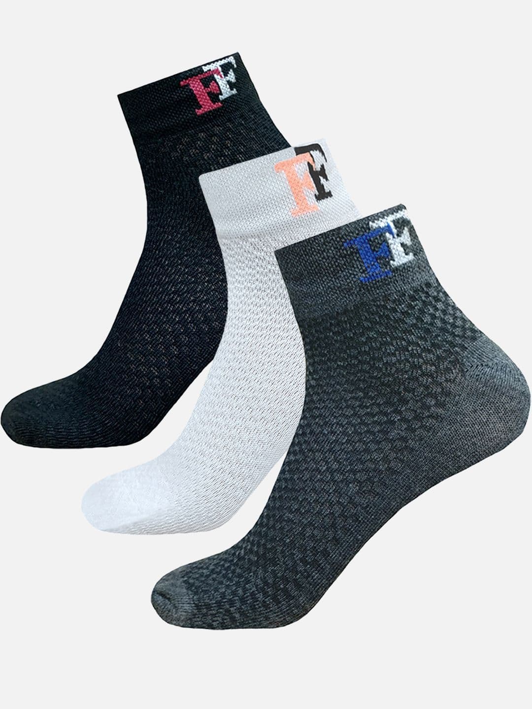 FIMS Men Pack Of 3 Patterned Ankle-Length Socks - view 1