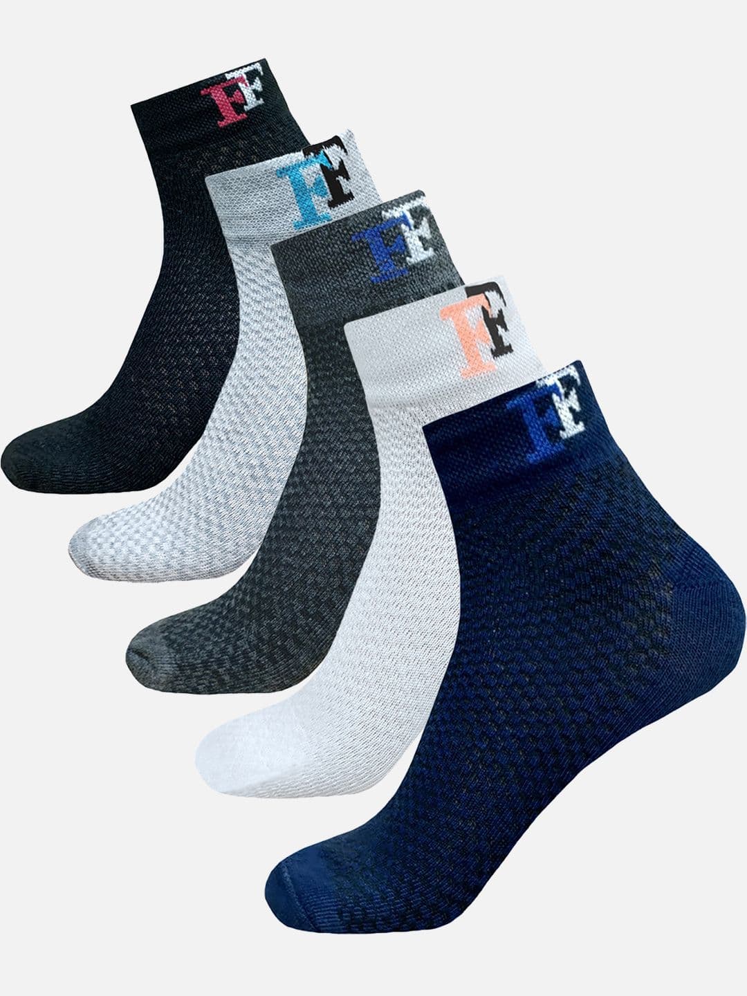FIMS Men Pack Of 5 Patterned Ankle-Length Socks - view 1