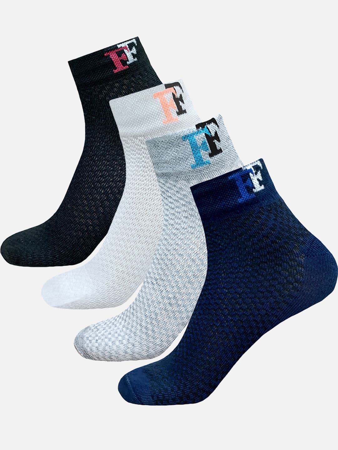 FIMS Men Pack Of 4 Patterned Ankle-Length Socks - view 1