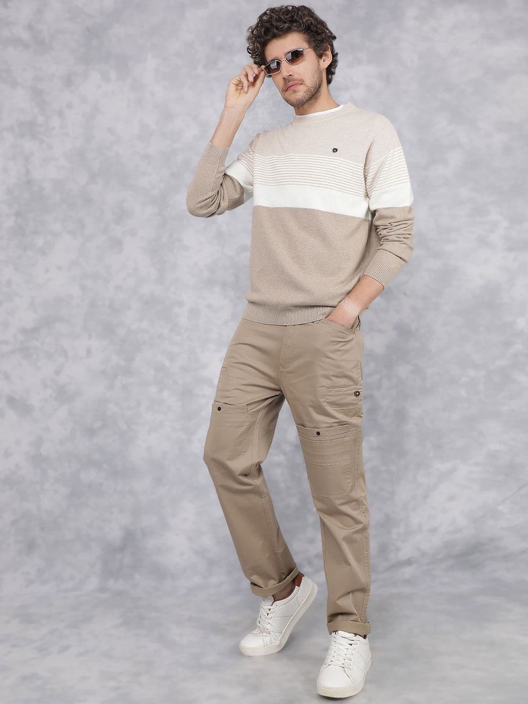 Crimsoune Club Men Striped Pullover - view 1