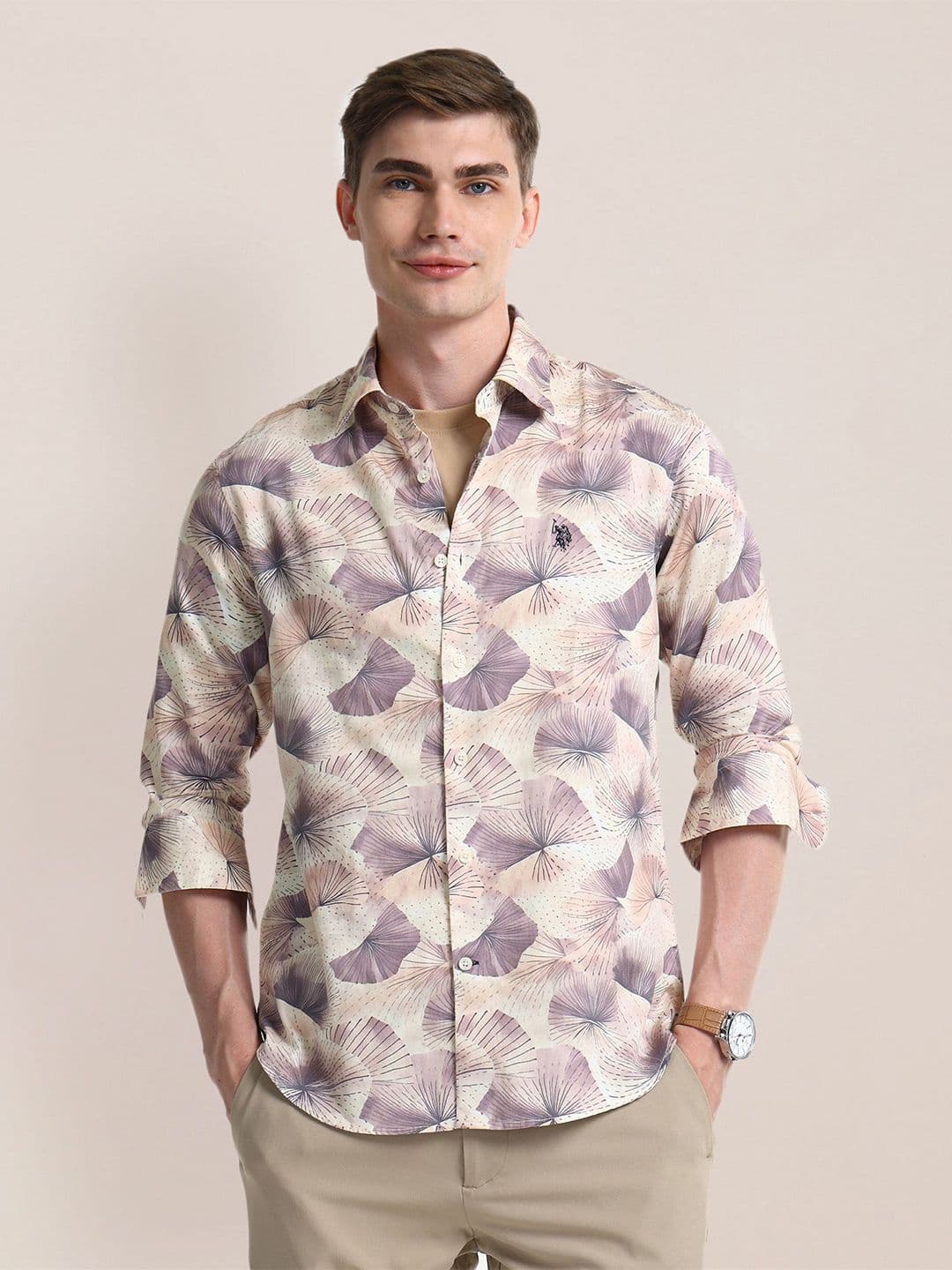 U.S. Polo Assn. Men Classic Opaque Printed Casual Shirt - view 1