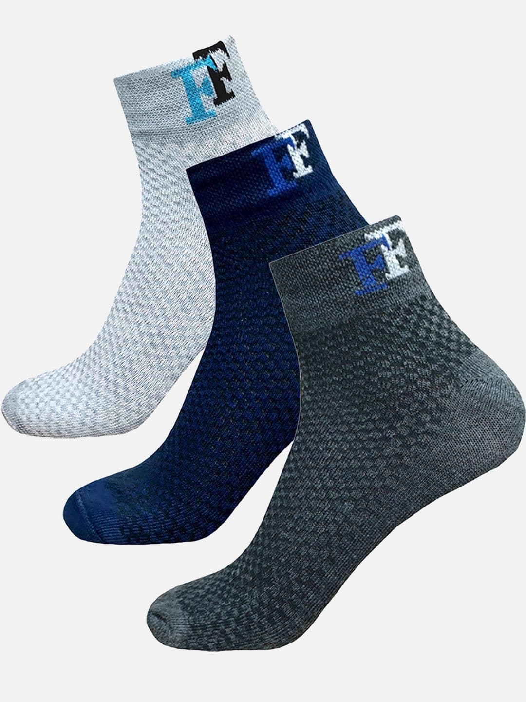 FIMS Men Pack Of 3 Patterned Ankle-Length Socks - view 1