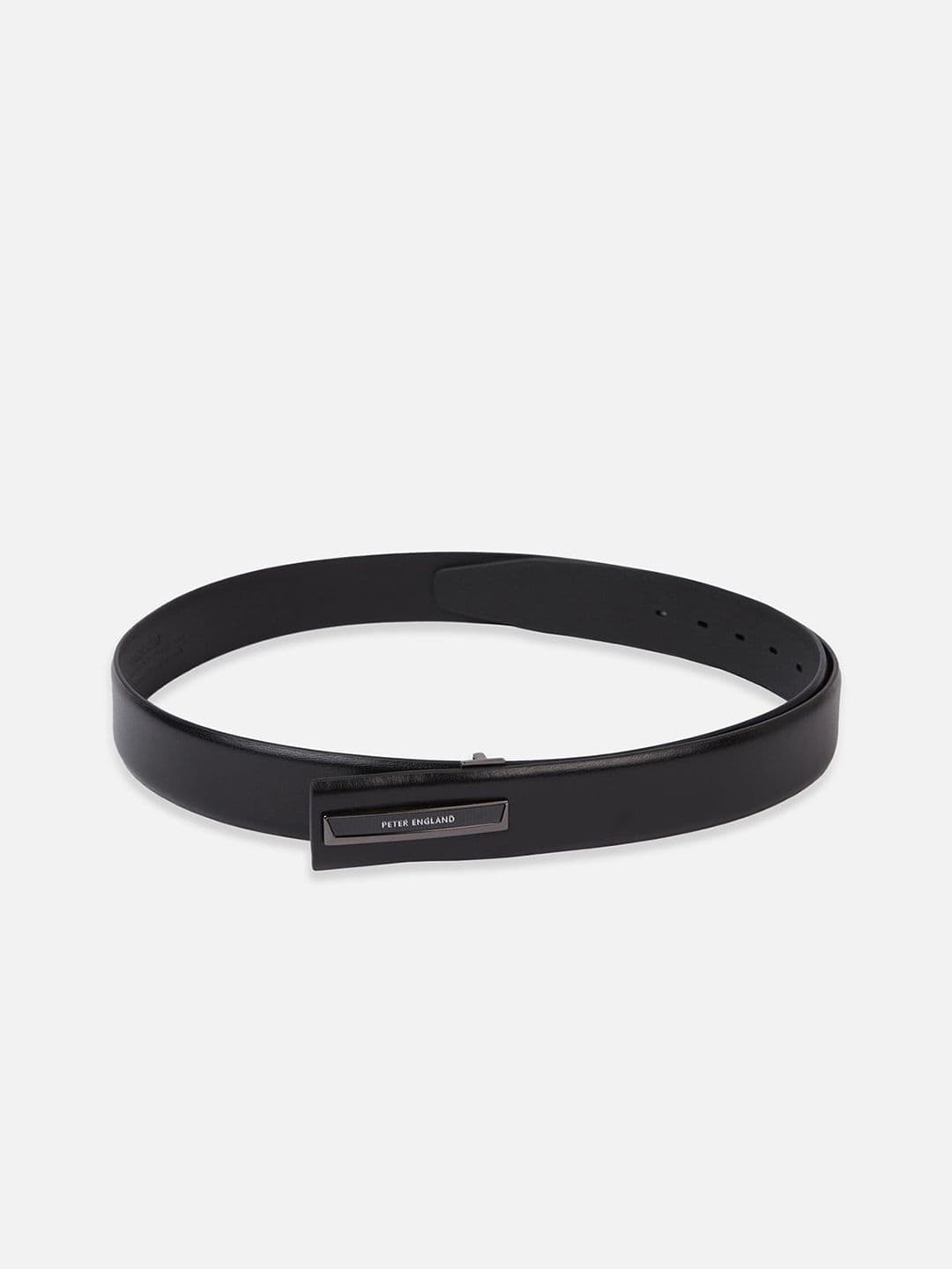 Peter England Men Solid Push Pin Closure Leather Formal Belt - view 1
