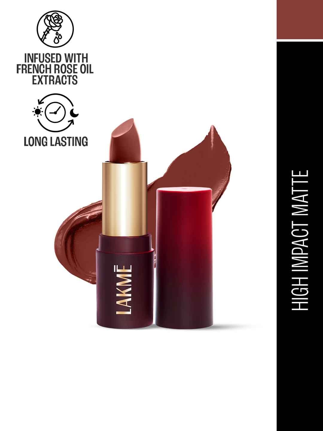 Lakme Forever Matte Long Lasting Lipstick With French Rose Oil Ext 4.5g - Nude Toast CN1 - view 1
