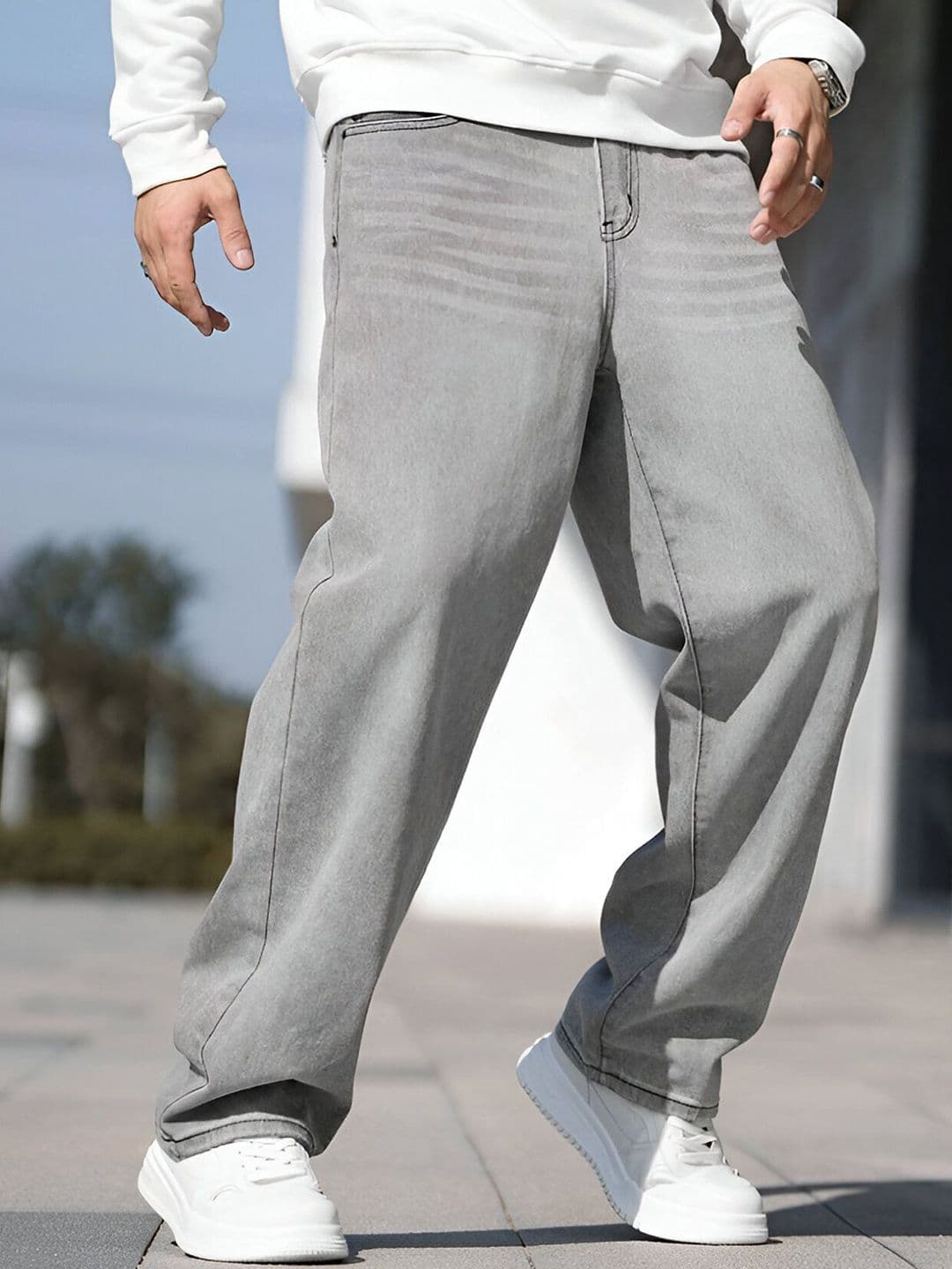Ben Martin Men Jean Wide Leg High-Rise Stretchable Jeans - view 1