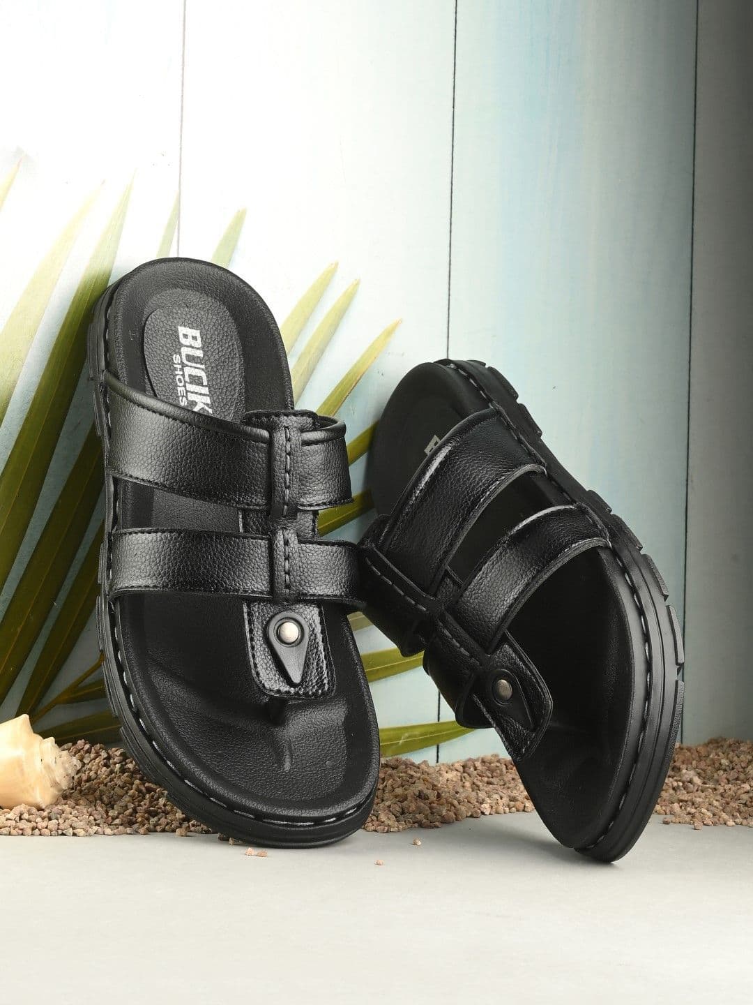 BUCIK Men's Stylish Synthetic Leather Comfort Sandals - view 1
