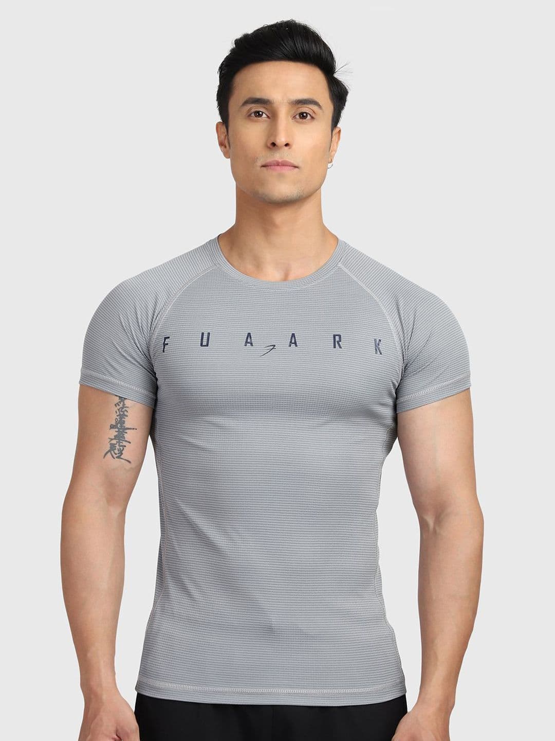 FUAARK Men Anti Odour Checked Slim Fit T-shirt - view 1