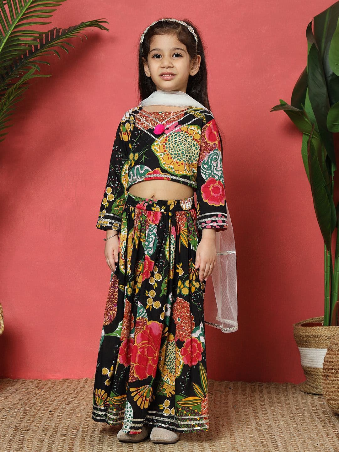 Readiprint Girls Printed Ready to Wear Lehenga & Blouse With Dupatta - view 1
