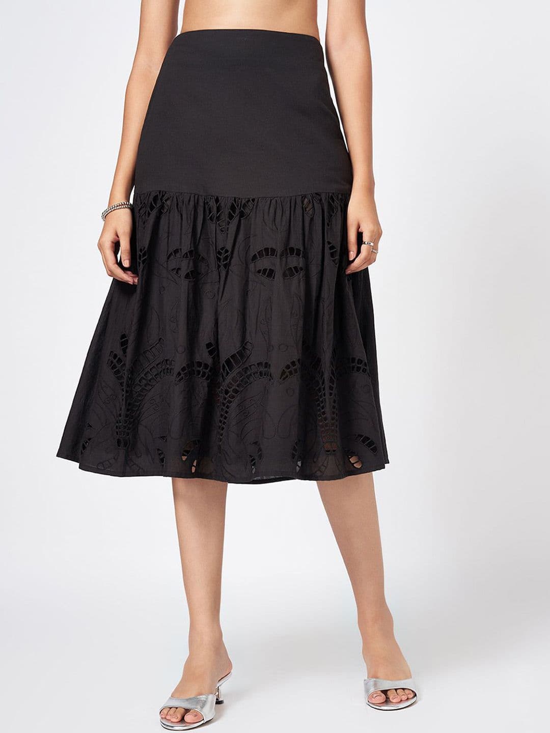 Honey by Pantaloons Women Pure Cotton A-Line Midi Skirt - view 1