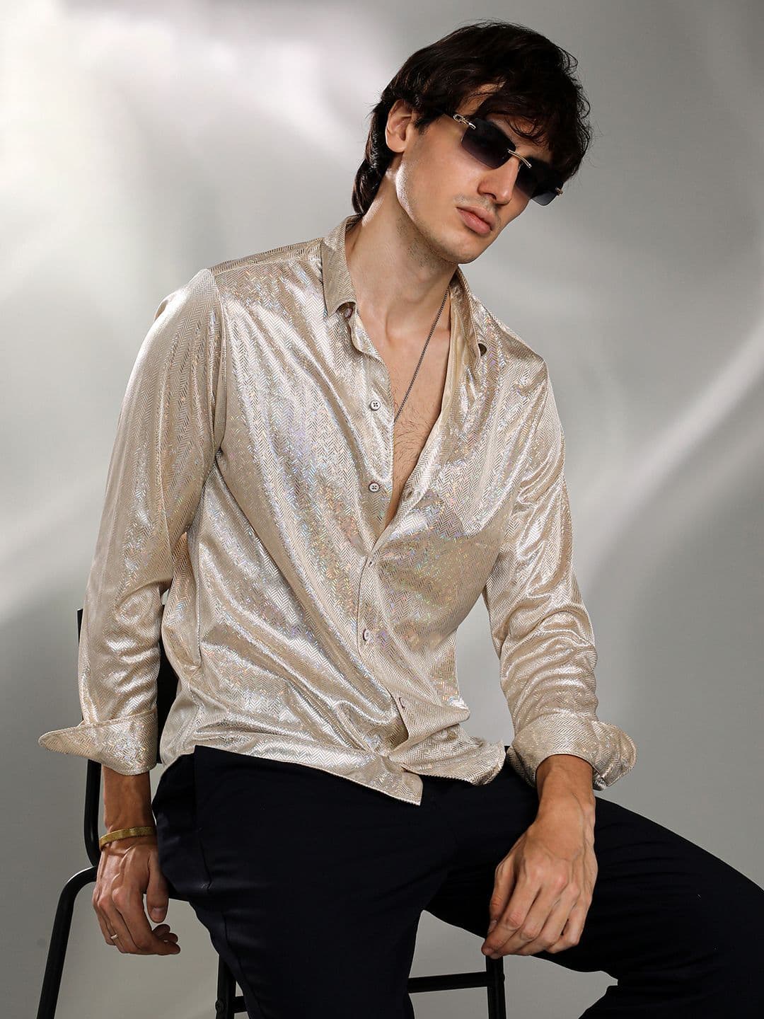 CAHOOT Men Spread Collar Solid Casual Regular Fit Shirt - view 1