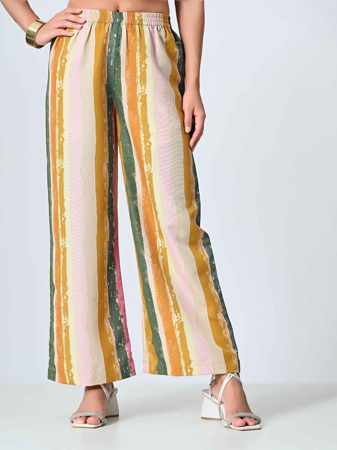 ALL WAYS YOU Women Striped Crepe Palazzos - view 1
