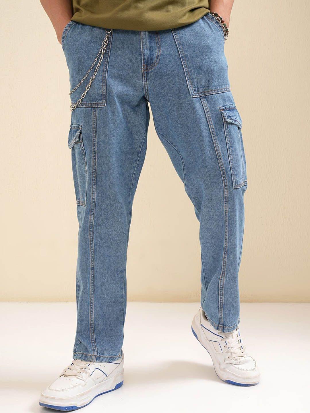 HIGHLANDER Men Baggy Tapered Fit Cargo Jeans - view 1
