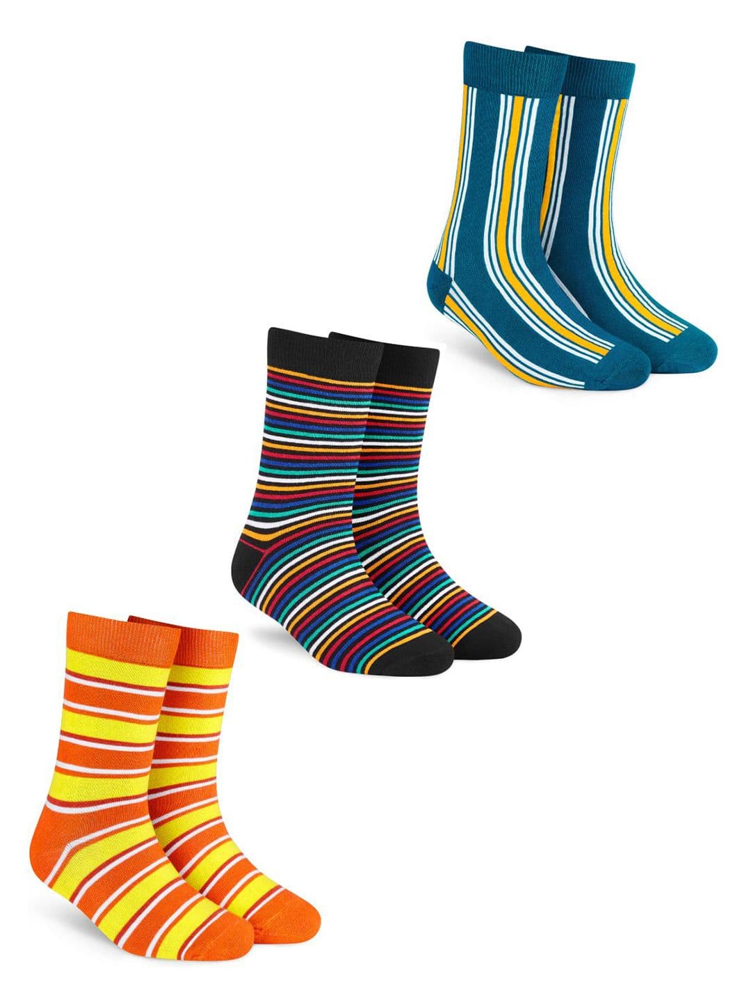 Dynamocks Pack Of 3 Striped Calf-Length Socks - view 1