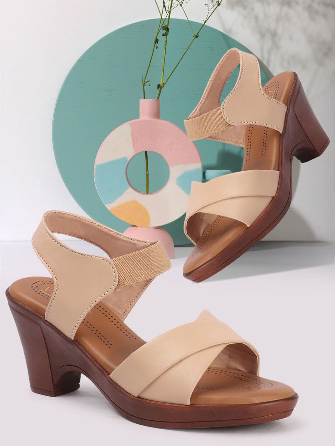VENDOZ Open Toe Block Heel Sandals - view 1