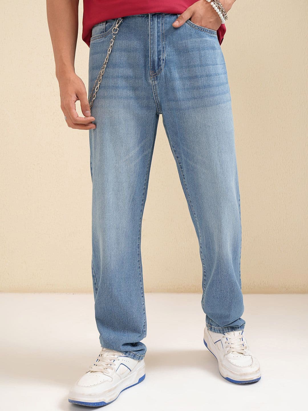 HIGHLANDER Men Straight Fit Light Fade Jeans - view 1