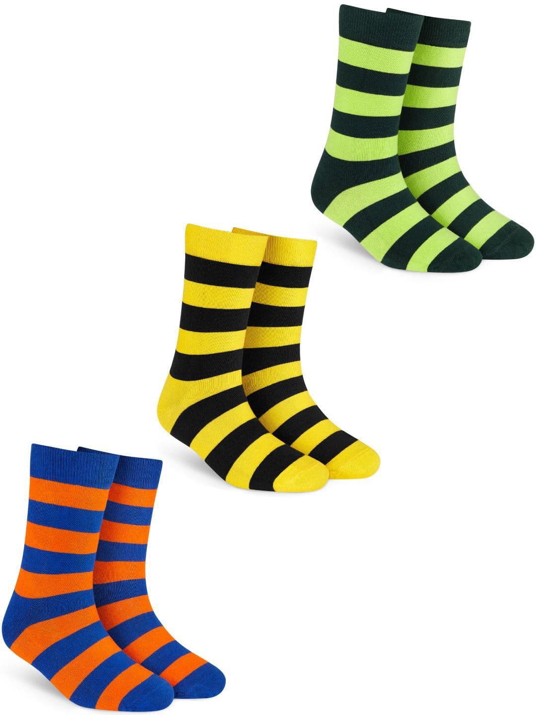 Dynamocks Pack Of 3 Striped Calf Length Socks - view 1