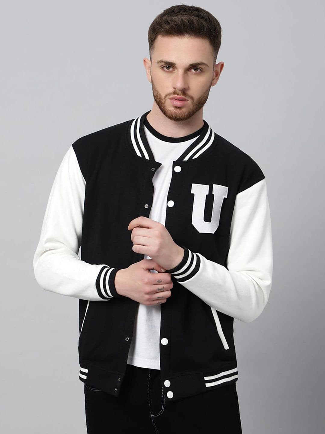 Be Savage Men Windcheater Outdoor Tailored Jacket with Patchwork - view 1
