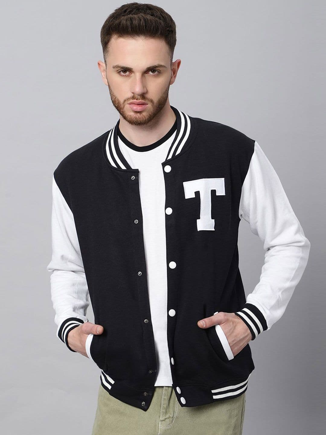 Be Savage Men Windcheater Outdoor Sporty Jacket with Patchwork - view 1
