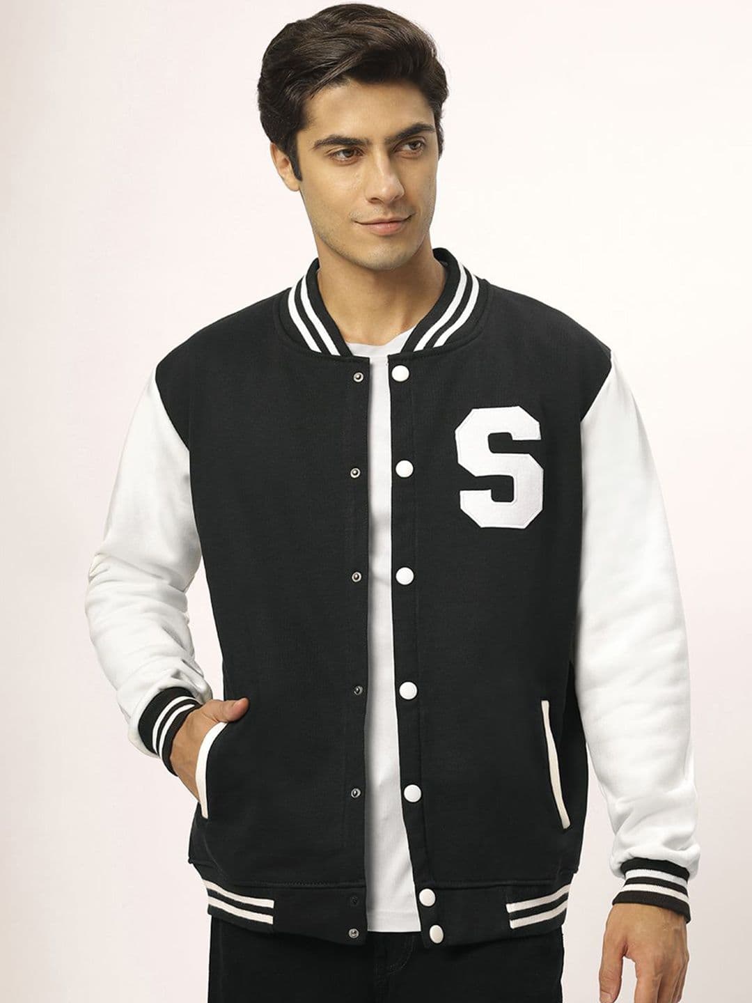 Be Savage Men Windcheater Outdoor Varsity Jacket with Embroidered