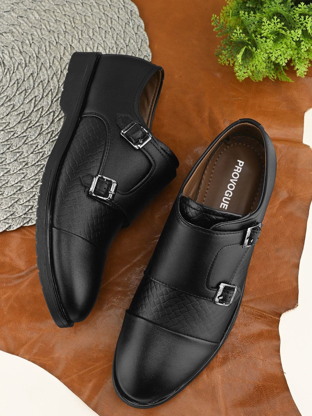 Provogue Men Textured Formal Monks - view 1
