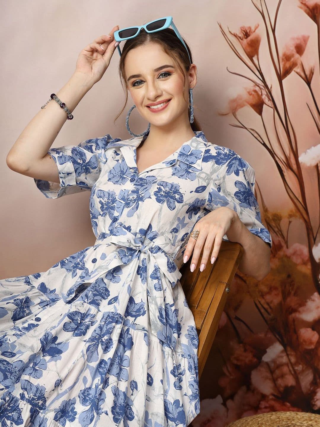 Stylum Floral Print Fit & Flare Maxi Dress - view 1