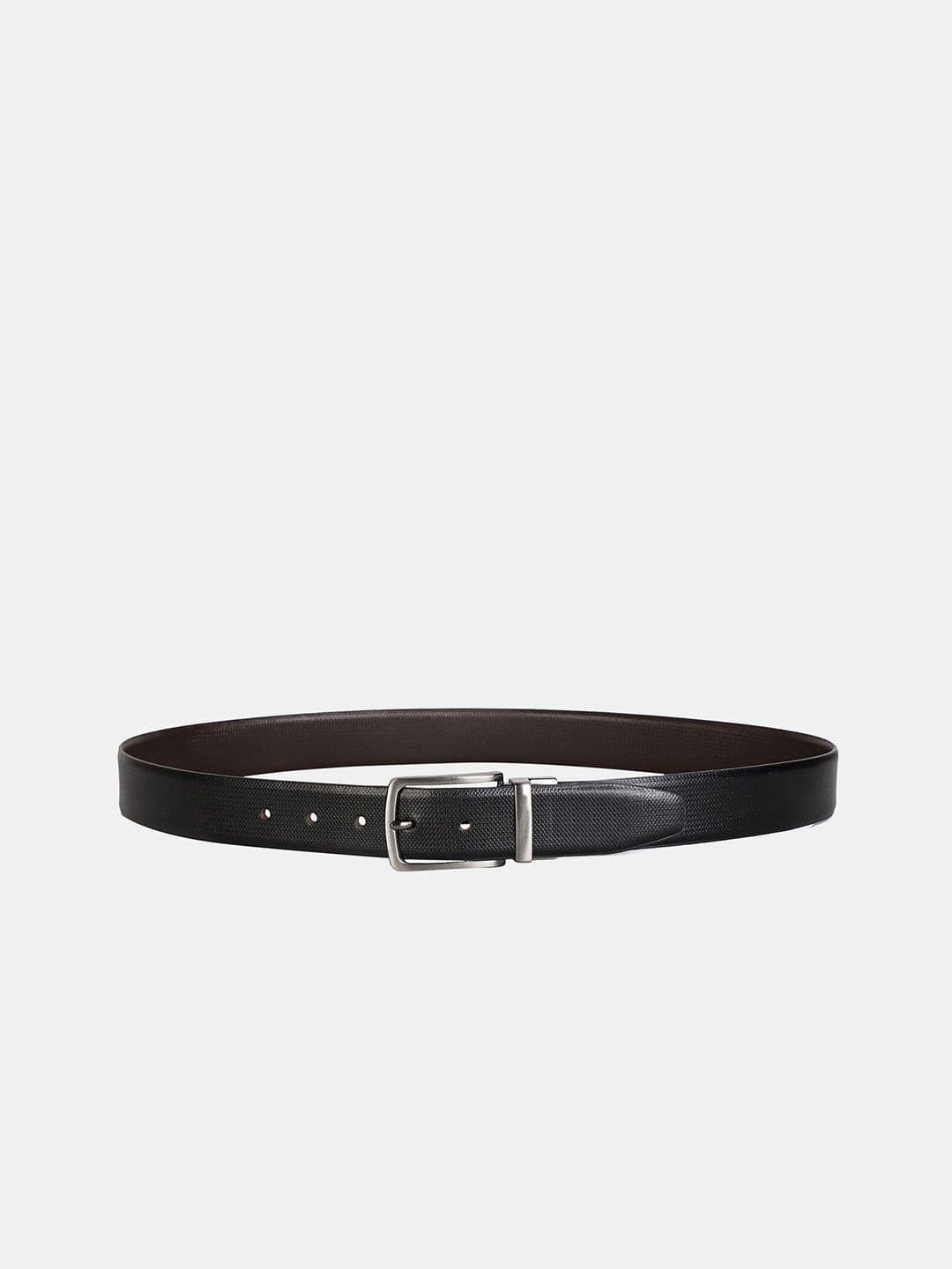 WROGN Men Textured Leather Reversible Formal Tang Closure Belt - view 1