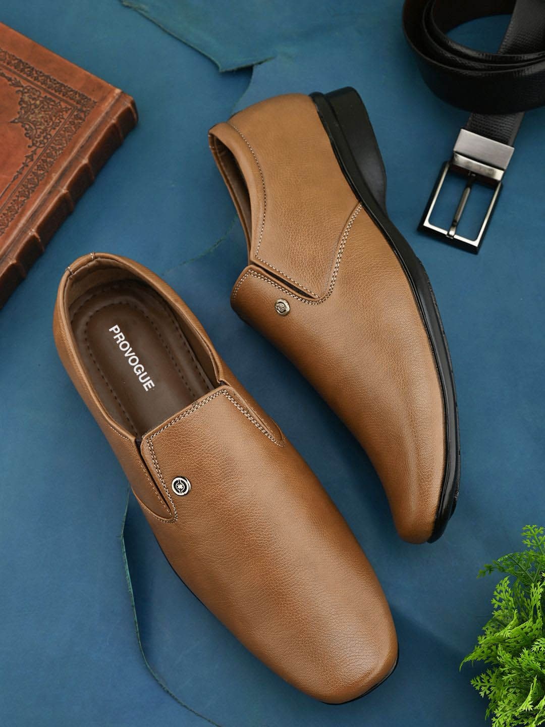 Provogue Men Square Toe Formal Slip-On Shoes - view 1