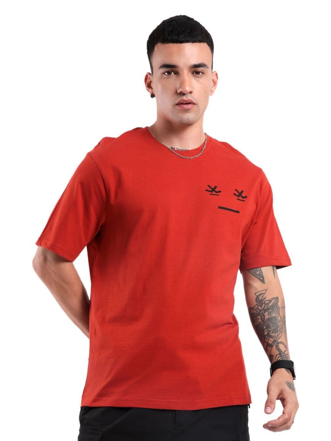 WROGN Men Typography Printed Round Neck Cotton Relaxed Fit T-Shirt - view 1