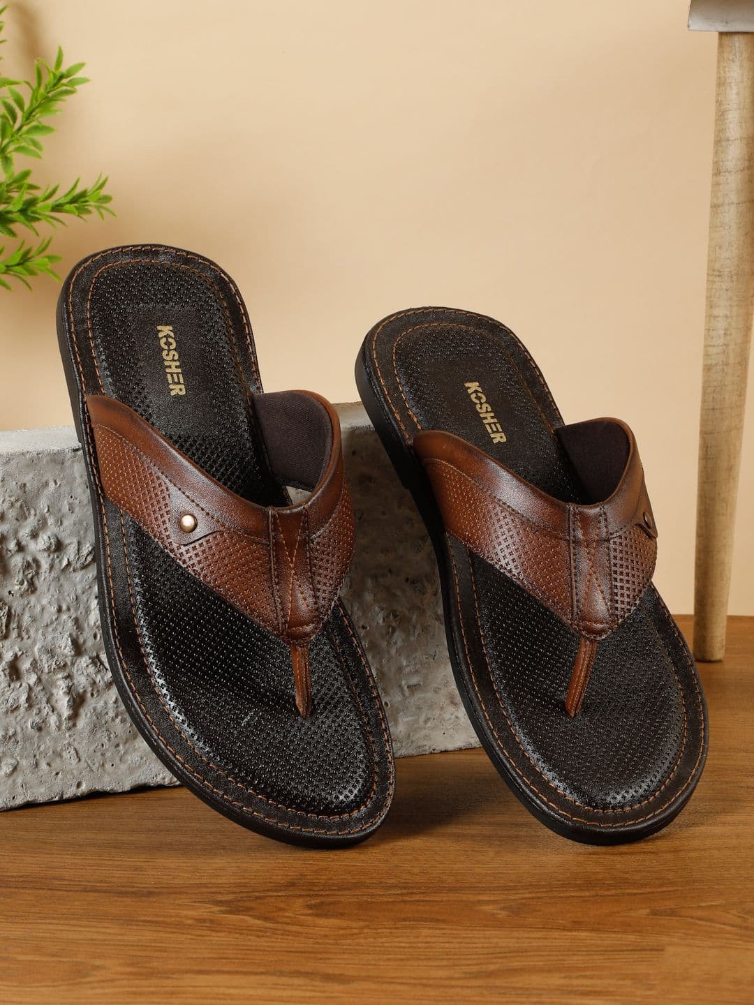 Kosher Men Thong Flip-Flops - view 1