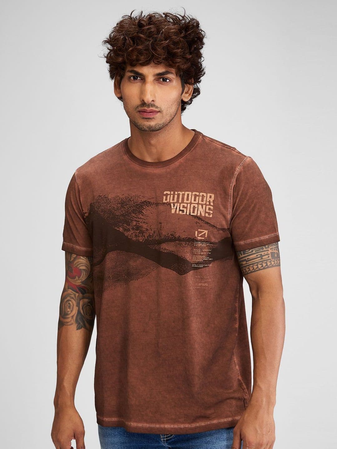 SPYKAR Men Raw Edge Slim Fit T-shirt - view 1