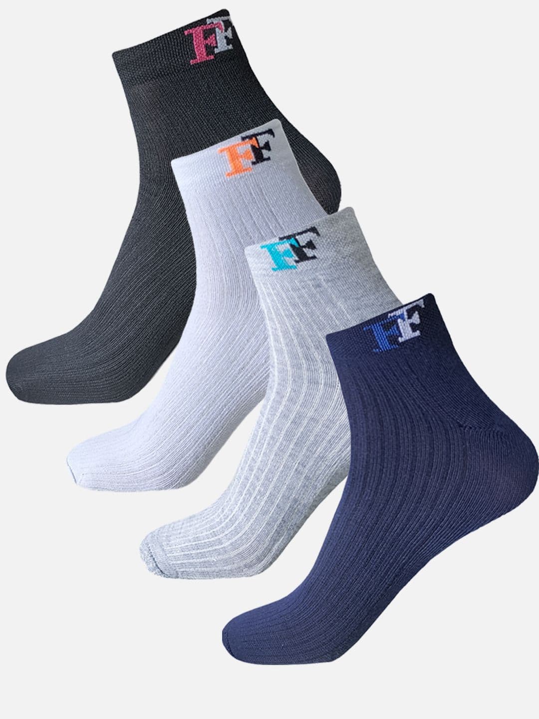 FIMS Pack Of 4 Striped Ankle-Length Sports Socks - view 1
