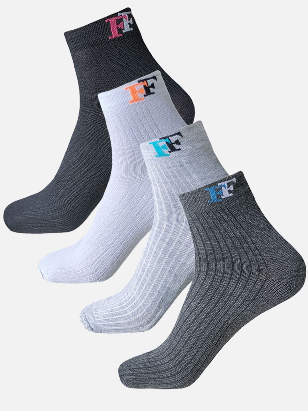 FIMS Men Pack Cotton Of 4 Ankle-Length Socks - view 1