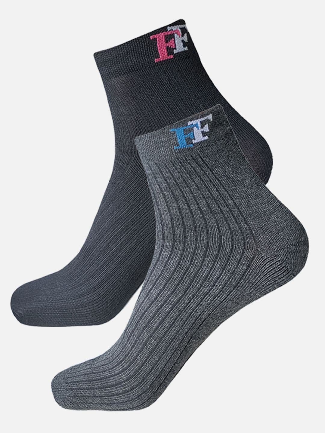 FIMS Men Pack Of 2 Patterned Cotton Ankle-Length Socks - view 1