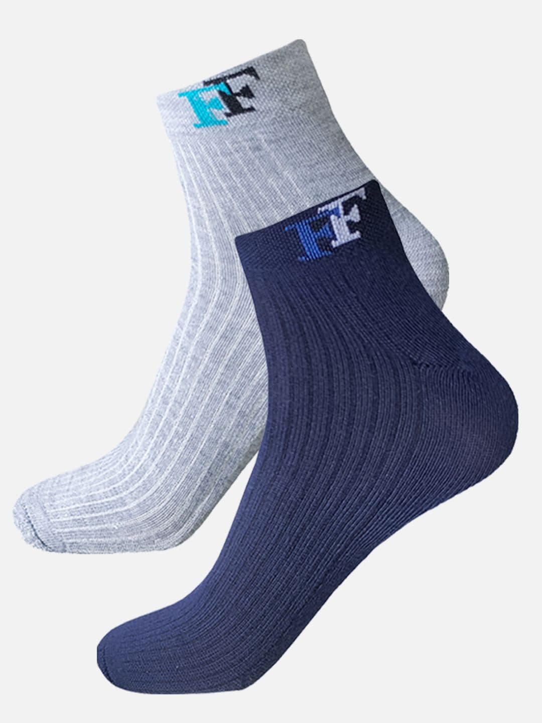 FIMS Men Pack Of 2 Striped Ankle Length Socks - view 1