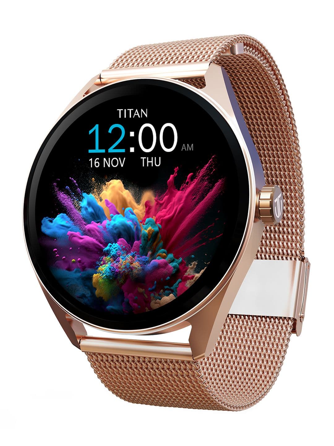 Titan Crest 1.43 AMOLED AOD Working Crown BT & SOS Calling Health Suite IP68 Smart Watch
