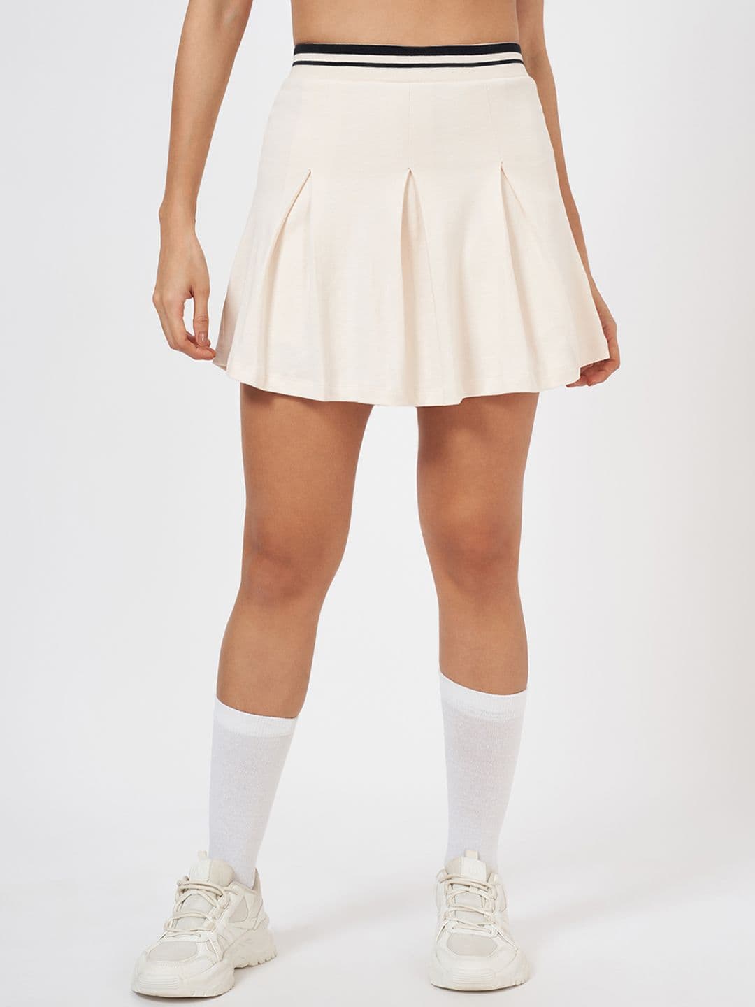 Ajile by Pantaloons Women Solid Pure Cotton Flared Mini Skirts - view 1