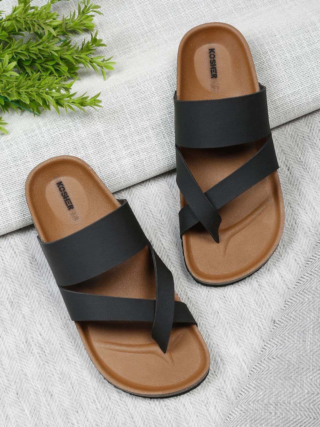 Kosher Men Synthetic Leather Comfort Sandals - view 1