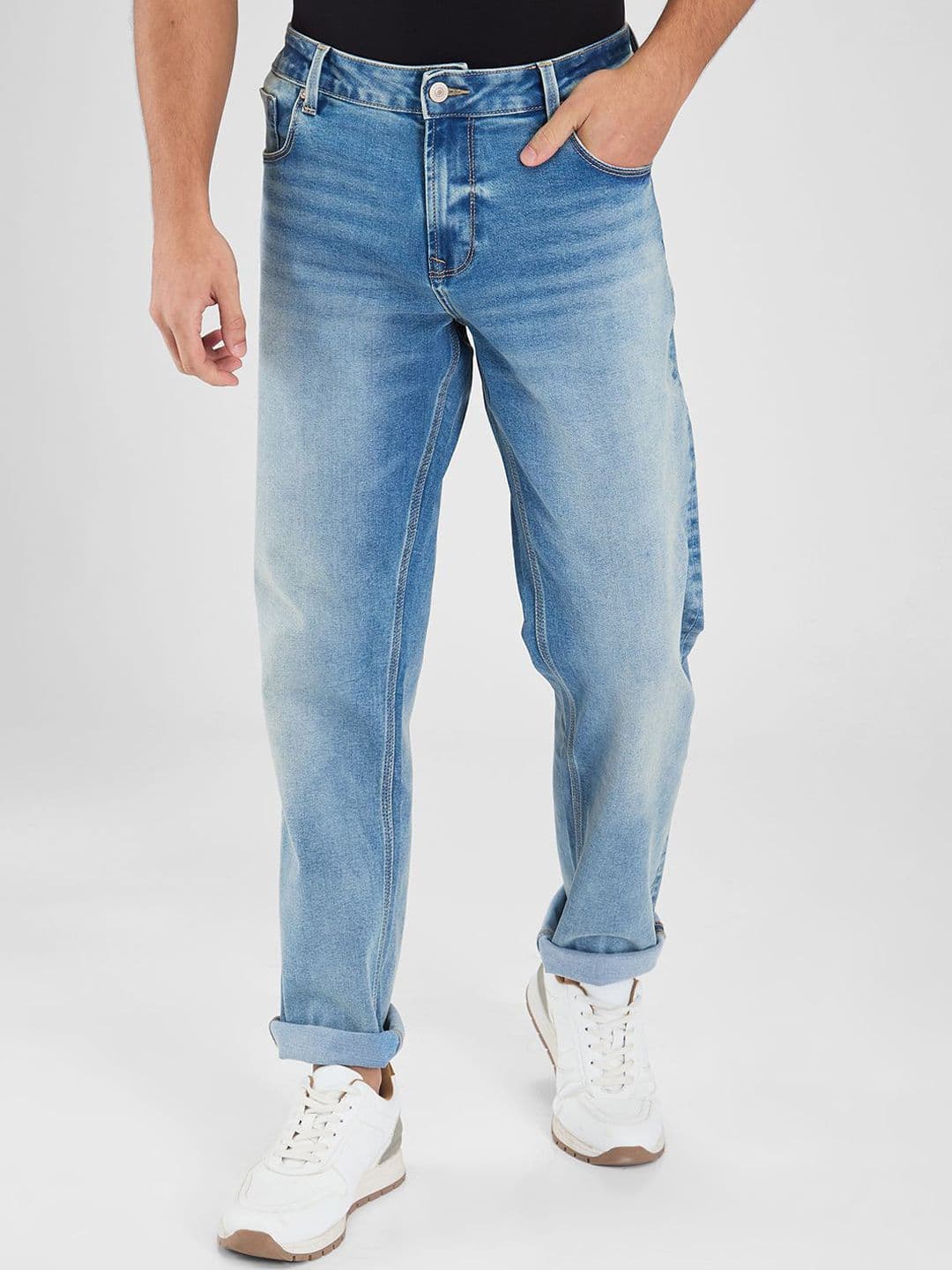 SPYKAR Men Ricardo Fit, Mid Rise Relaxed Fit Light Fade Stretchable Jeans - view 1