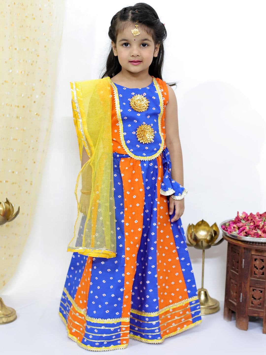KID1 Girls Printed Ready to Wear Lehenga & Blouse With Dupatta - view 1