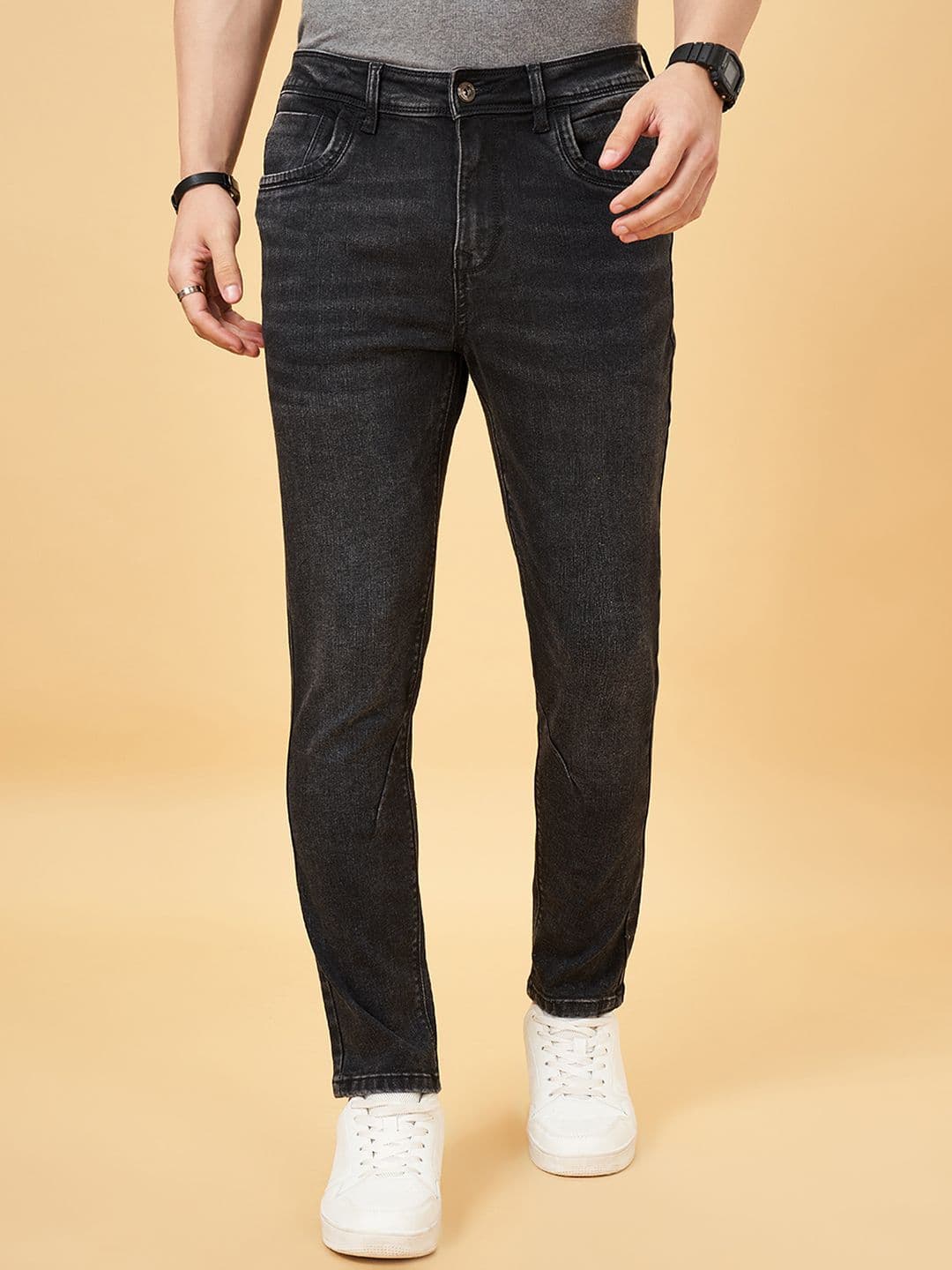 SF JEANS by Pantaloons Men Slim Fit Light Fade Jeans - view 1