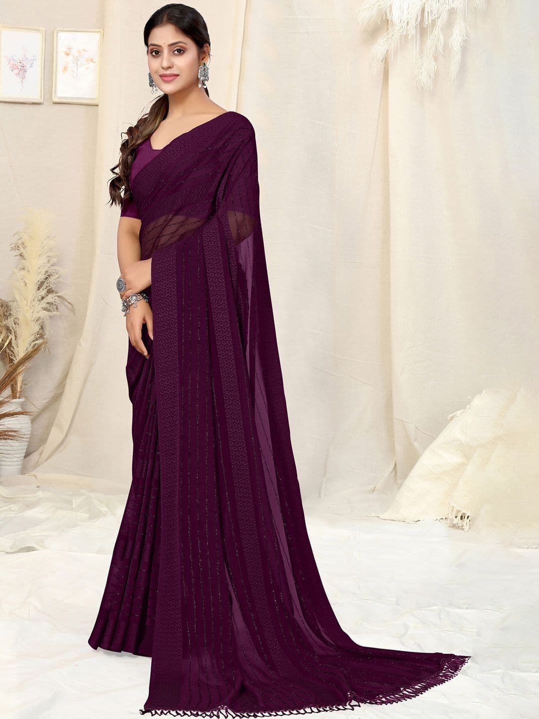 MIRCHI FASHION Embellished Ready to Wear Saree - view 1