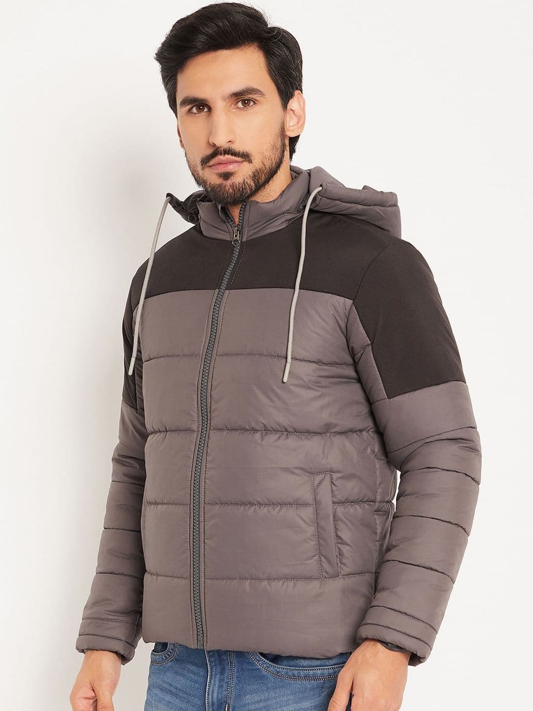 VERO AMORE Men Colourblocked Quilted Hooded Jacket - view 1