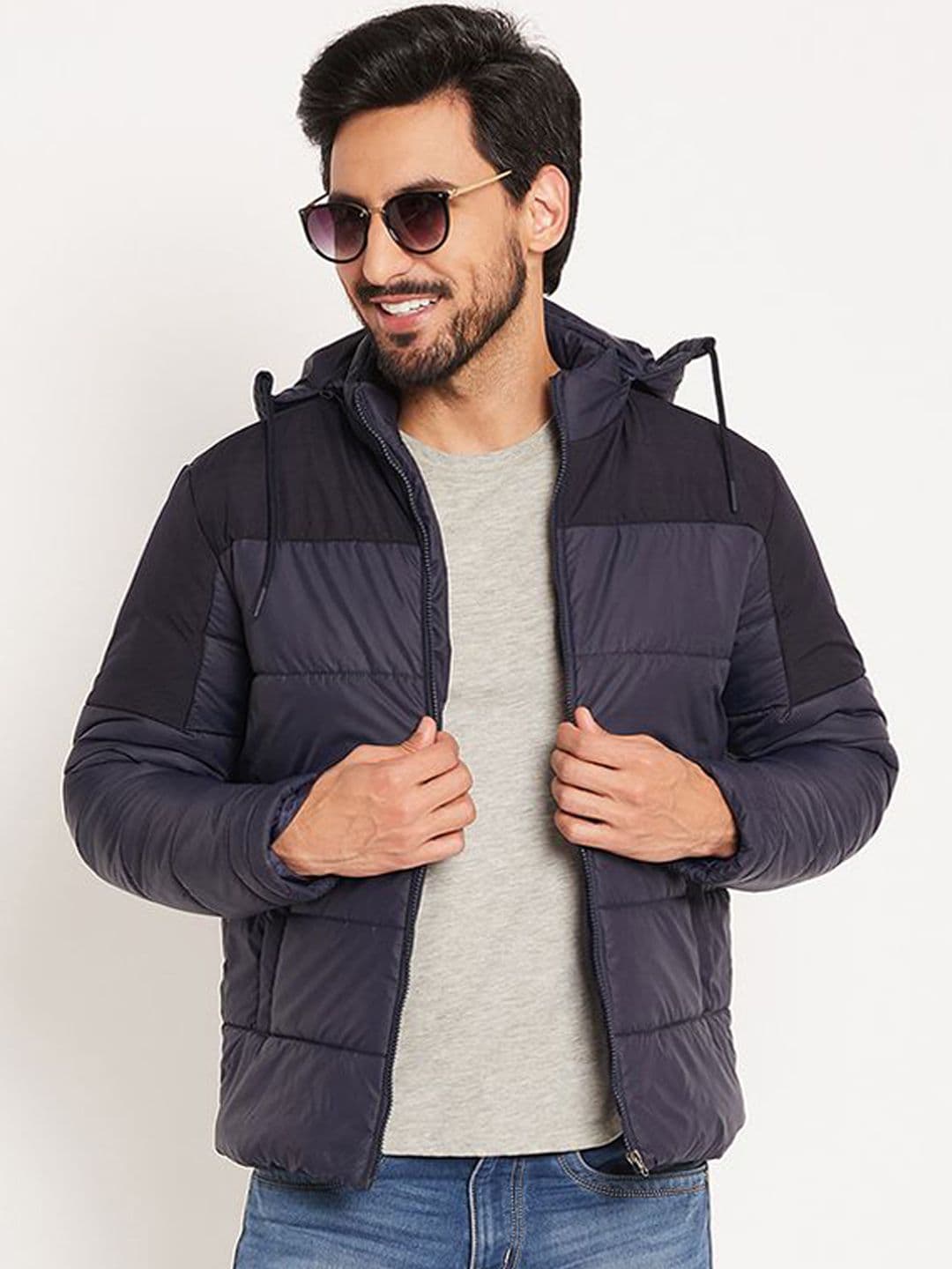 VERO AMORE Men Colourblocked Quilted Hooded Jacket - view 1