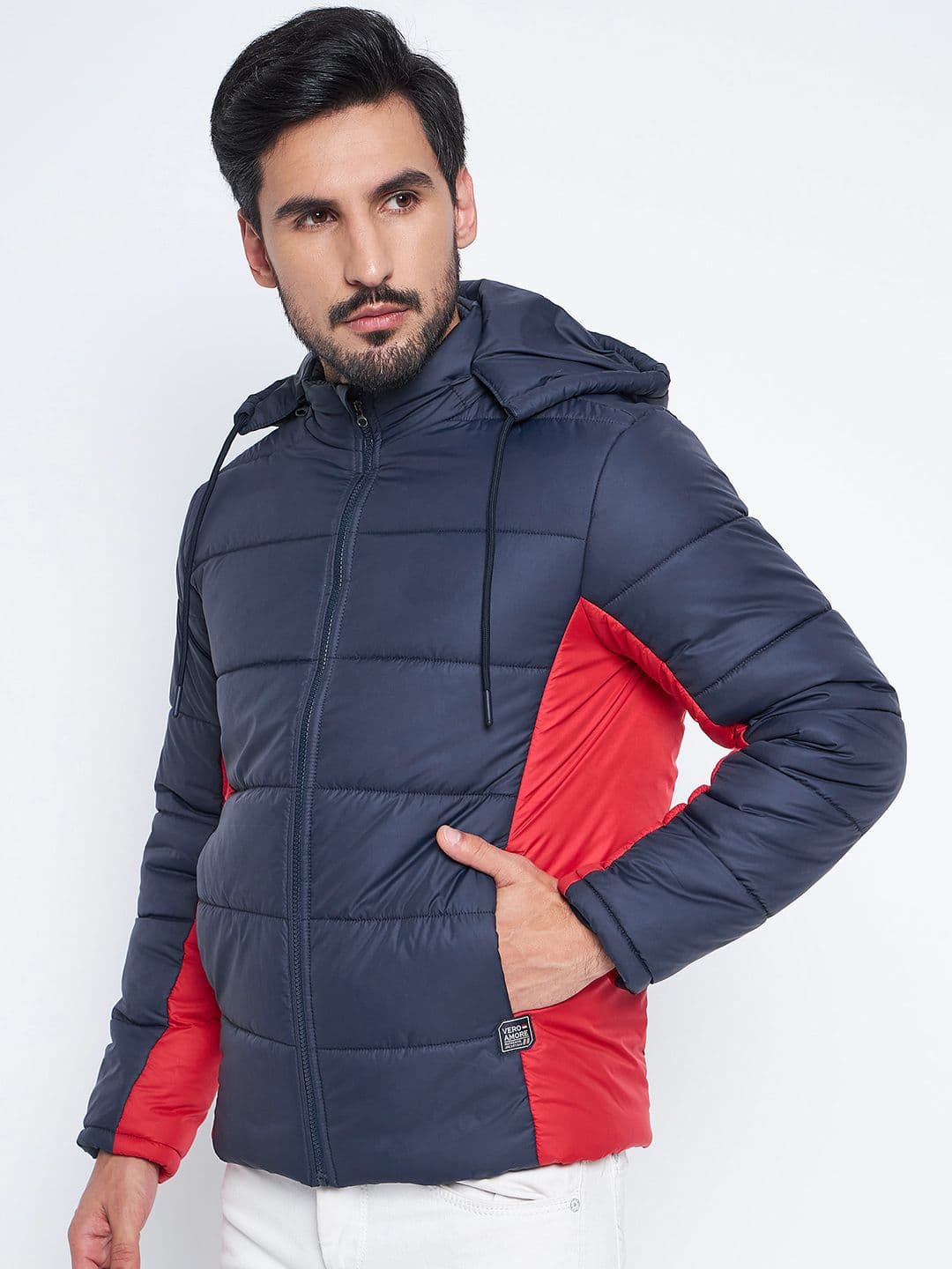 VERO AMORE Men Colourblocked Hooded Puffer Jacket - view 1