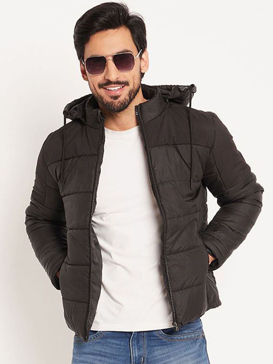 VERO AMORE Men Colourblocked Quilted Hooded Jacket - view 1
