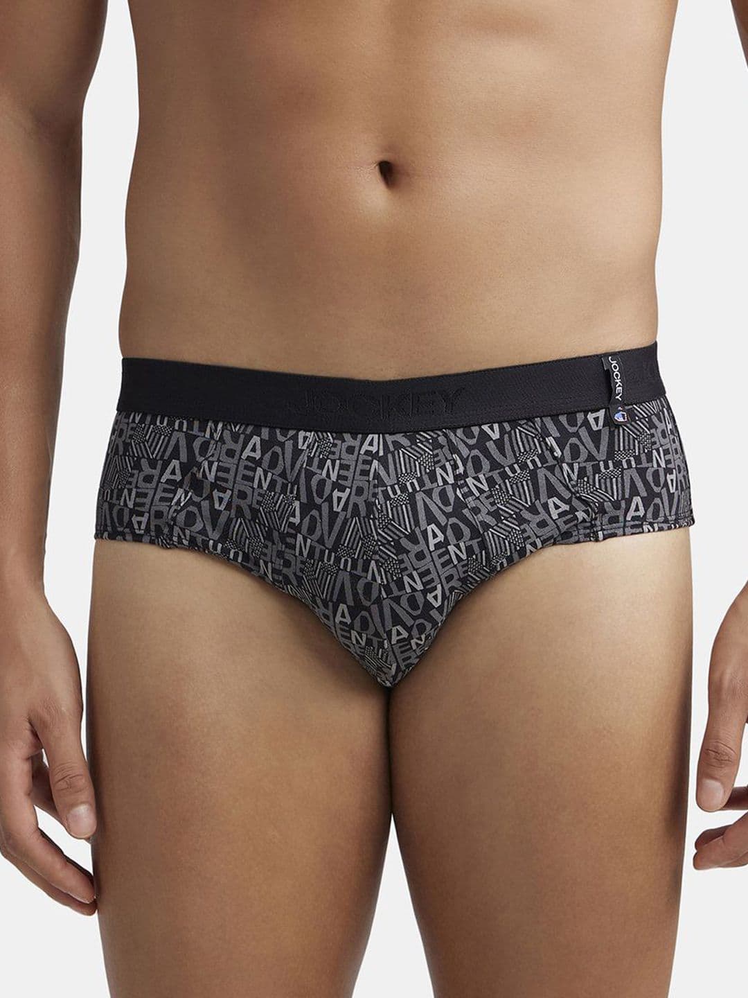 Jockey Super Combed Cotton Printed Brief with Ultrasoft Waistband-US52 - view 1