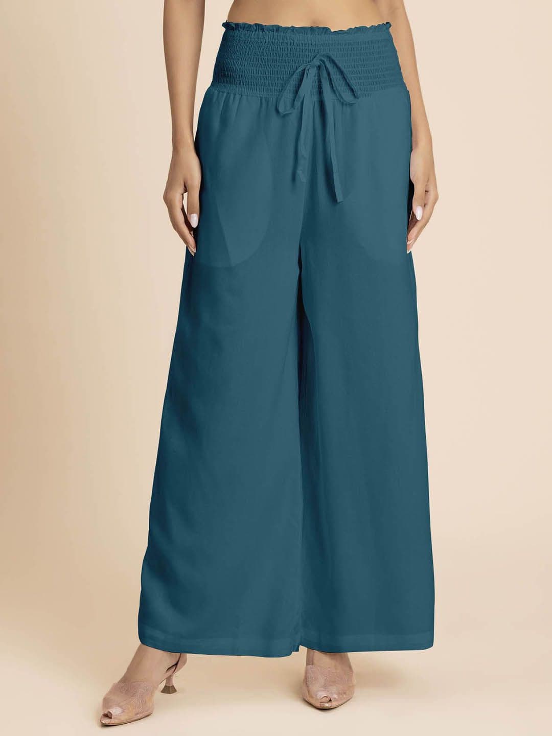 Moomaya Women Loose Fit High-Rise Palazzos - view 1