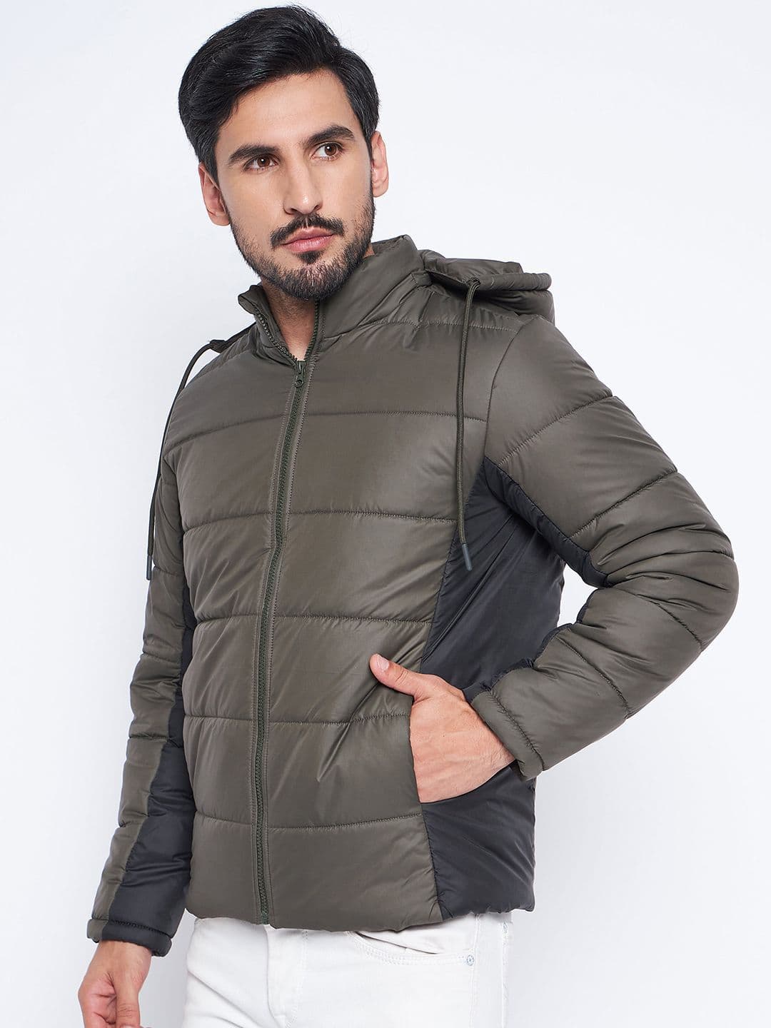 VERO AMORE Men Colourblocked Hooded Puffer Jacket - view 1